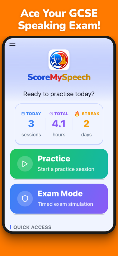 ScoreMySpeech home